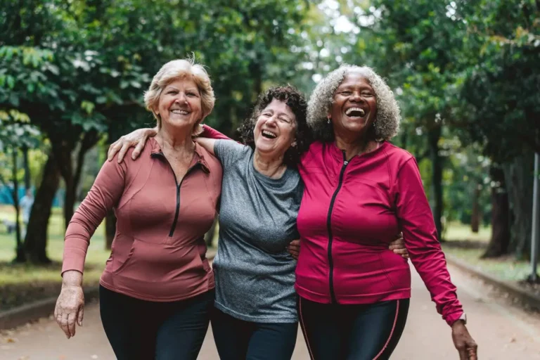Older ladies walking